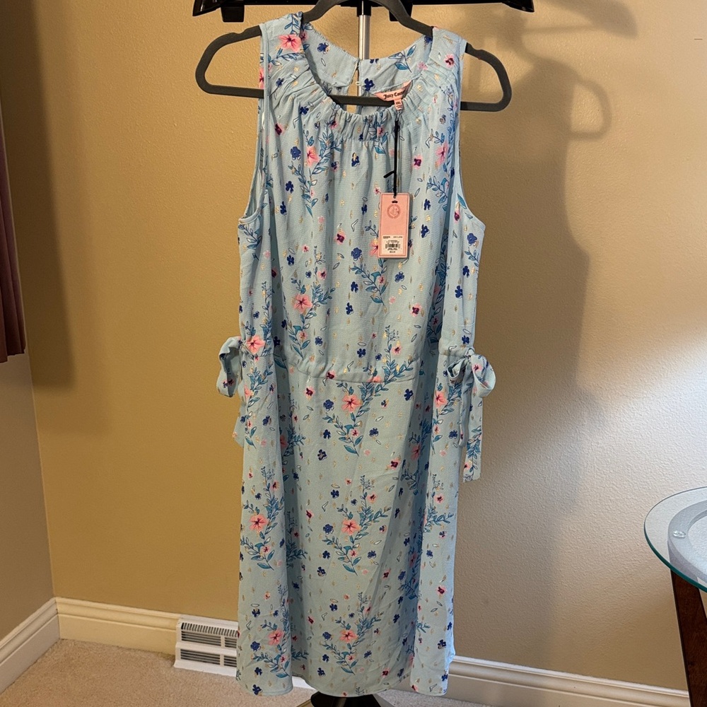 Juicy Couture never worn Blue Floral Dress